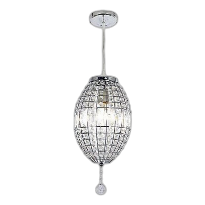 Bright Star Pen167/1 Polished Chrome & Crystal Pendant