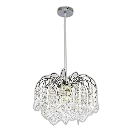 Bright Star Pen195/1 Polished Chrome & Crystal Pendant