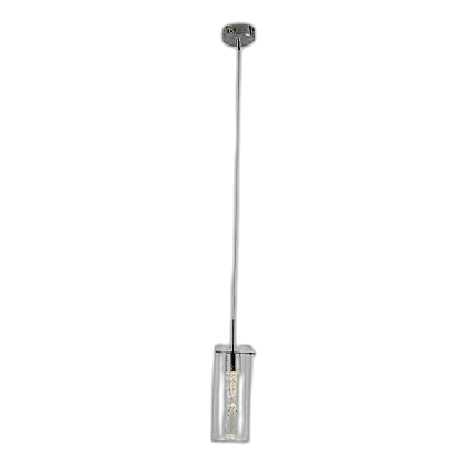 Bright Star Pen280/1 Polished Chrome & Crystal Pendant
