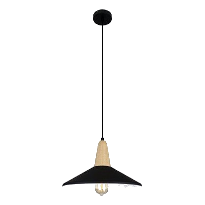 Bright Star Pen372 Black & Wood Pendant