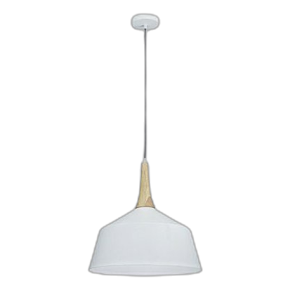 Bright Star Pen393/1 White & Wood Pendant