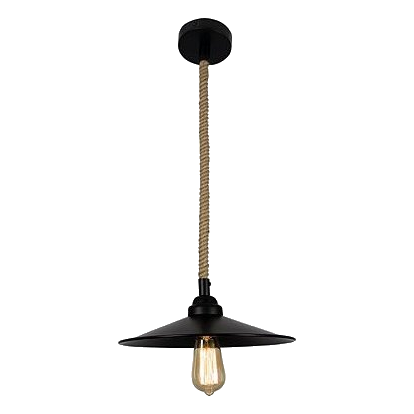 Bright Star Pen586 Black & Rope Pendant