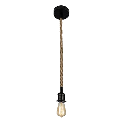 Bright Star Pen587 Black & Rope Pendant