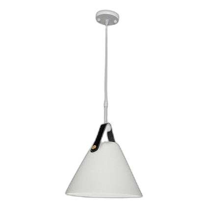 Bright Star Pen606 White & Leather Pendant
