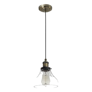 Bright Star Pen919 Clear Antique Brass Pendant