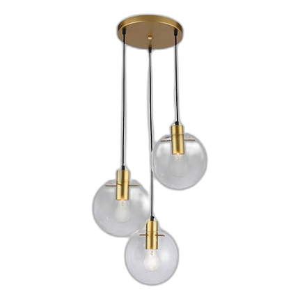 Bright Star Pen974/3 Matt Gold Metal Pendant