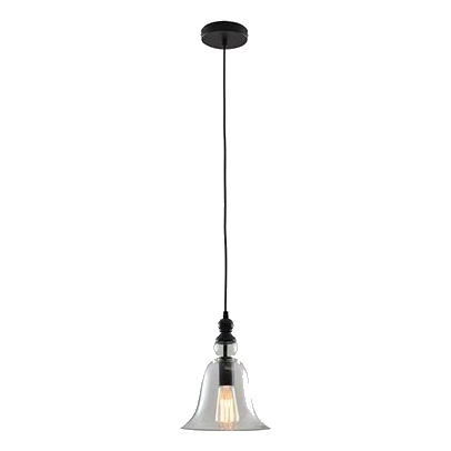 Eurolux P487 Vino Black & Clear Glass Pendant