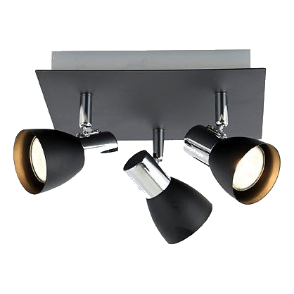 Bright Star S056/3 Chrome & Matt Black Spot Light