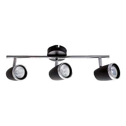 Bright Star S064/3 Polished Chrome & Black Spot Light