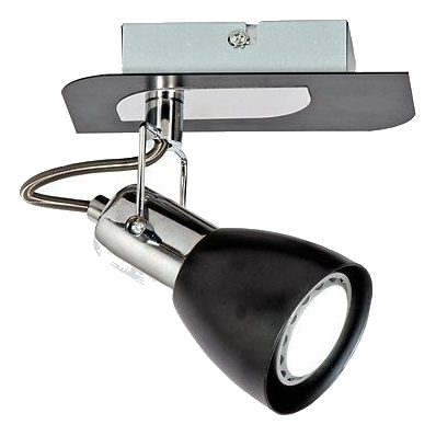 Bright Star S156/1 Polished Chrome & Black Spot Light