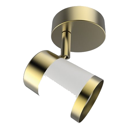 Bright Star S172/1 Matt White & Brass Spotlight