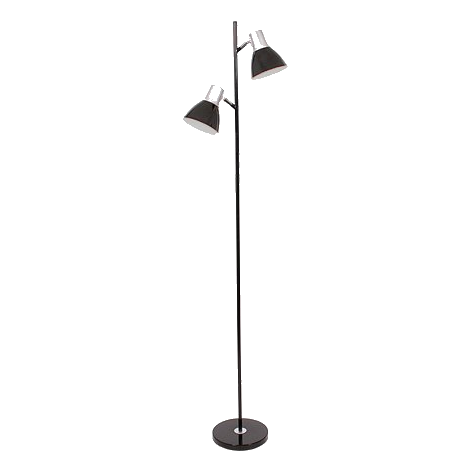 Bright Star Sl1097 Black & Chrome Floor Lamp