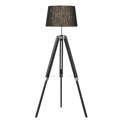 Bright Star Sl416 Black Wood Floor Lamp