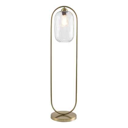 Bright Star Sl422 Brass Metal & Glass Floor Lamp