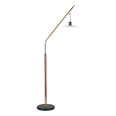 Bright Star Sl429 Gold Metal & Wood Floor Lamp