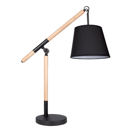Bright Star Tl141 Black & Wood Table Lamp