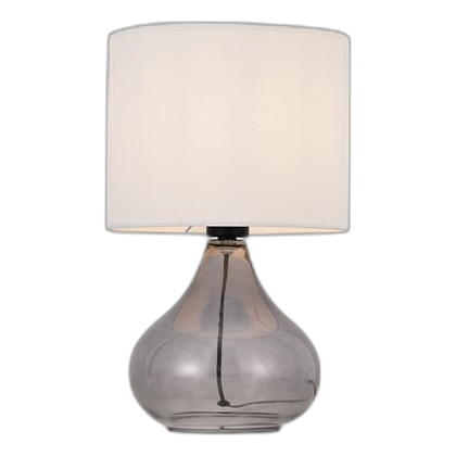 Bright Star Tl674 Beige & Smoked Glass Table Lamp