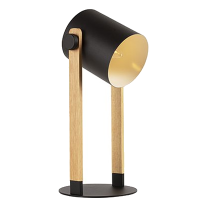Eurolux T601 Hornwood Black & Wood Table Lamp
