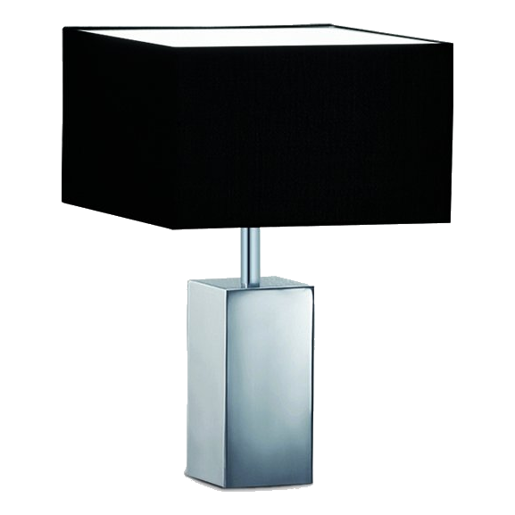 Spazio 8491 Solid Black Table Lamp