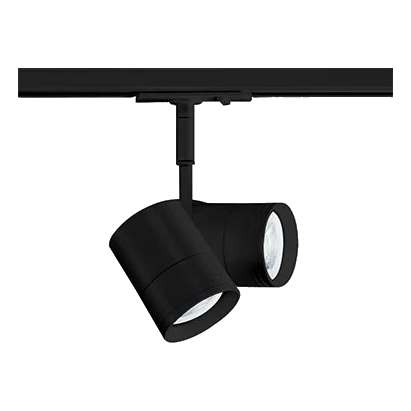 Spazio 8917.10.30 Double Trouble Black 3 Wire Track Spot Light
