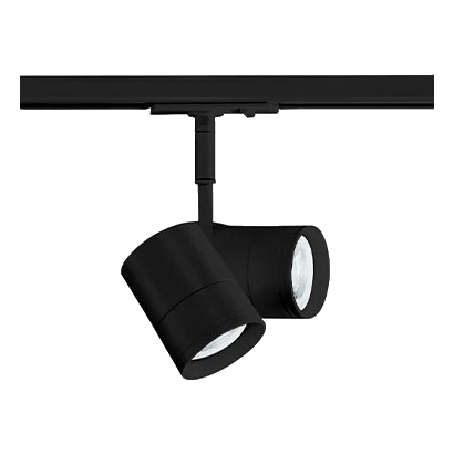 Spazio 8917.10.30T4 Double Trouble Black 2 Light Track Spot Light
