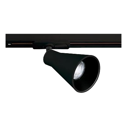 Spazio 8922.1.30 Spot On Black Adjustable 3 Wire Track Spot Light