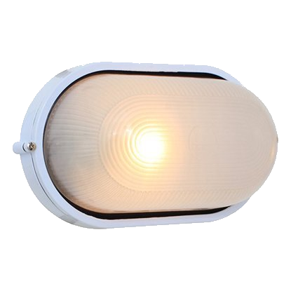 Eurolux B50W Oval White Bulkhead