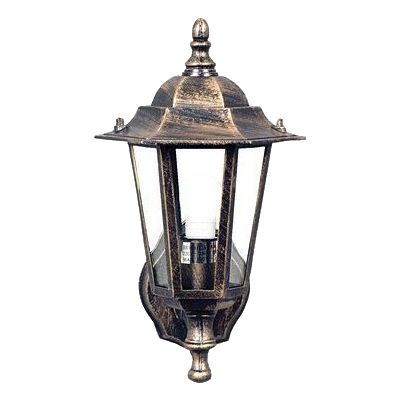 Bright Star L212 Black Gold Wall Lantern
