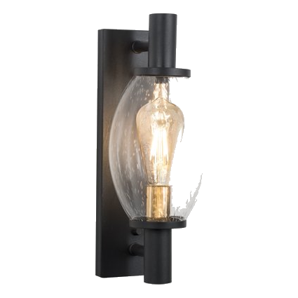 Bright Star L522 Black & Gold Wall Lantern