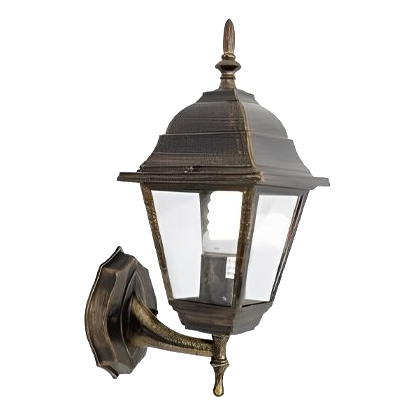 Eurolux O14Bg Black & Gold Wall Lantern