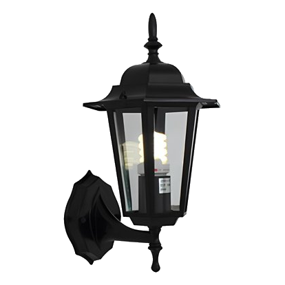 Eurolux O15B Black Wall Lantern