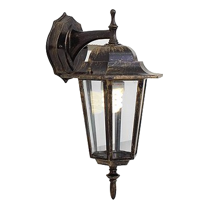 Eurolux O18Bg Black & Gold Wall Lantern