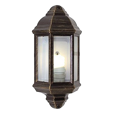 Eurolux O24Bg Black & Gold Wall Lantern