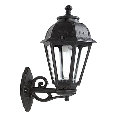 Eurolux O414Bfu Fumagalli Saba Black Wall Lantern