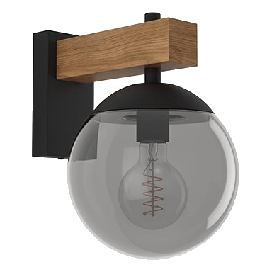 Eurolux O645 Bufalata Outdoor Black & Brown Wall Light