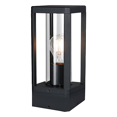 Eurolux O667 Bhok Square Ali Outdoor Black Top Post Wall Light