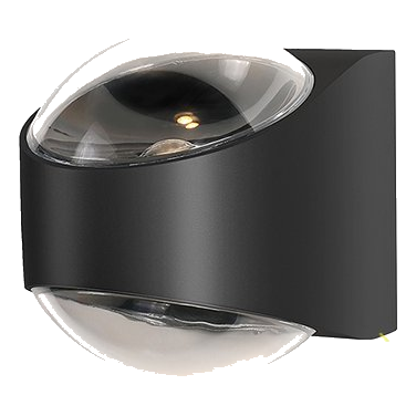 Eurolux O674 Glow Outdoor Black Led Wall Light