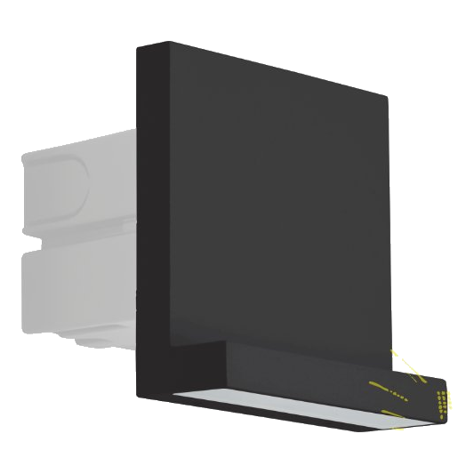Spazio 2382.40.30 Pace 4000K Black Downface Wall Light