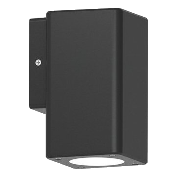 Spazio 4531.2.30 Ryka Square 1L Black Downface Wall Light