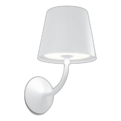 Spazio 4665.30.31 Flute White Wall Light