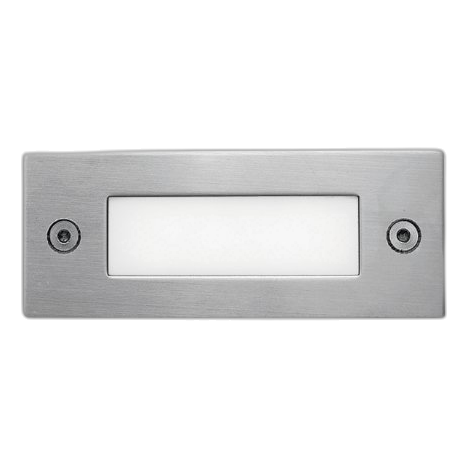 Spazio 4472/3038 Rect Plain 111Mm 3000K Steel Foot Light