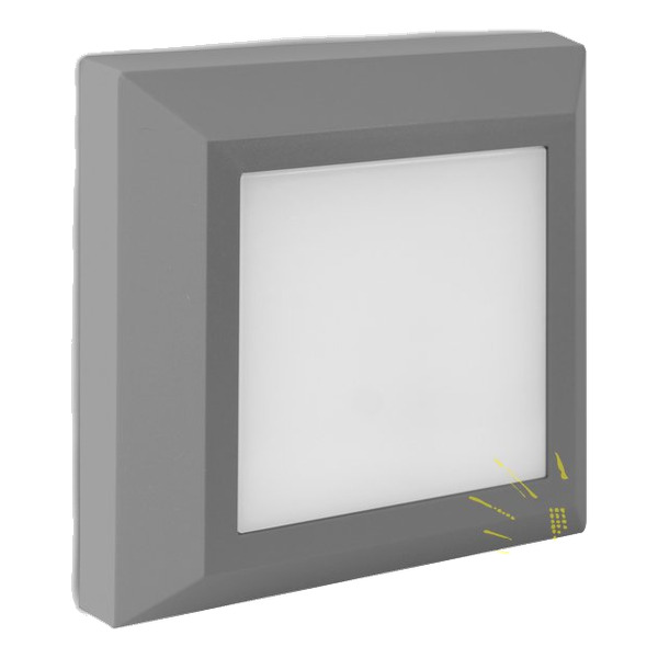 Spazio 4487.3.50 Ozo Square Plain Ctc Grey Foot Light