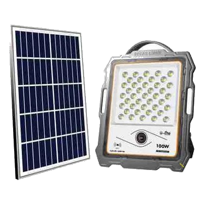 O-Lite 100W Daylight Solar Floodlight + Wi-Fi Cctv