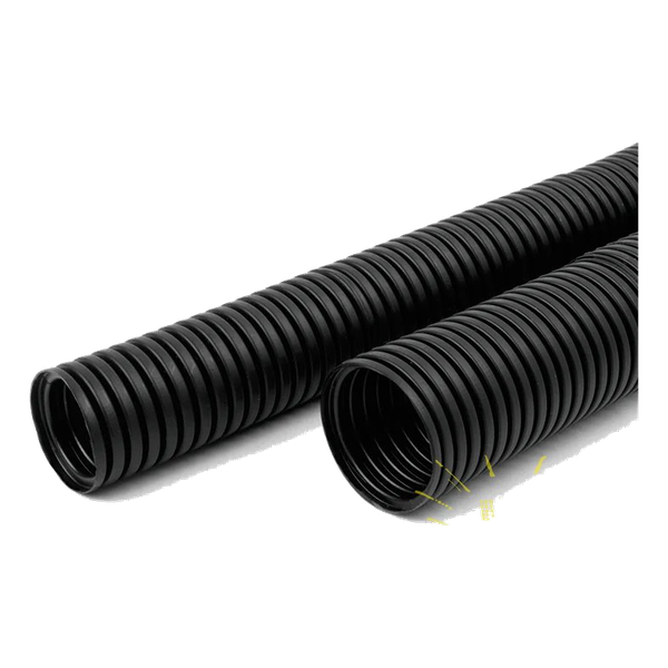 Convoluted Tubing 17mm ID Normal Wave Black Split
