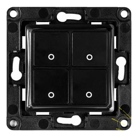 Shelly 4 Button Smart Wall Switch – Black