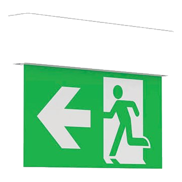 Spazio 4653 Emergency White Surface Mount Exit Sign