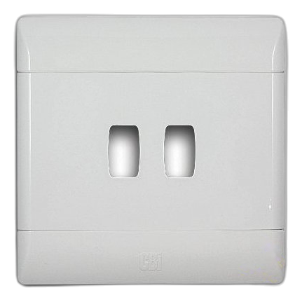 Cbi G005-P 4X4 2 Lever Cover Plate, White