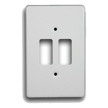 Crabtree Classic 6542/101P 2X4 2 Lever Cover Plate, White