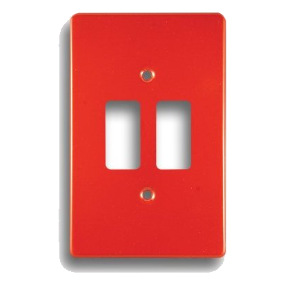 Crabtree Classic 6542/103 2X4 2 Lever Cover Plate, Red