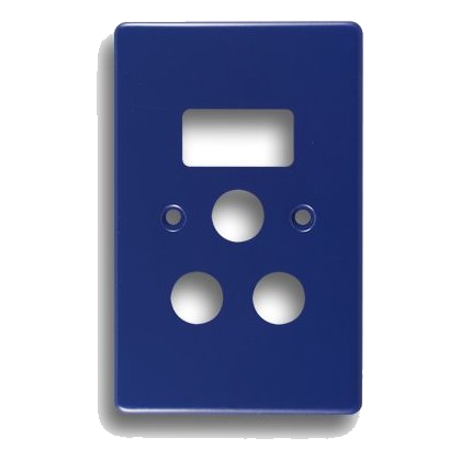 Crabtree Classic 6546/107 2X4 Single Socket Cover Plate, Blue
